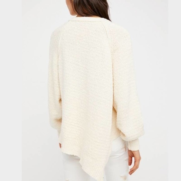 Free People Cream V-Neck Sweater - Picture 13 of 14